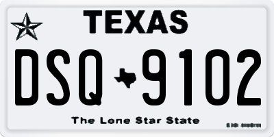 TX license plate DSQ9102