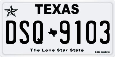 TX license plate DSQ9103