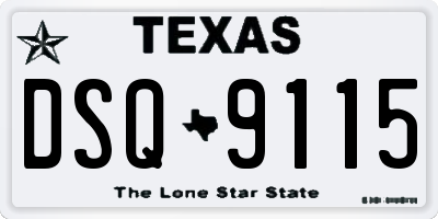 TX license plate DSQ9115