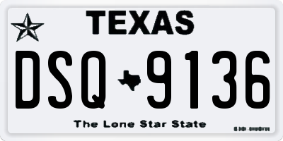 TX license plate DSQ9136