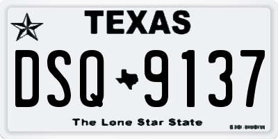TX license plate DSQ9137