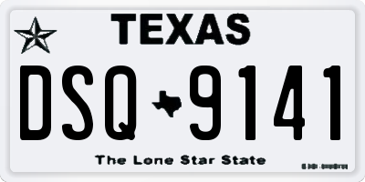 TX license plate DSQ9141