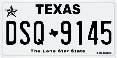 TX license plate DSQ9145