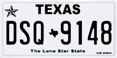 TX license plate DSQ9148