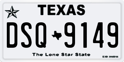 TX license plate DSQ9149