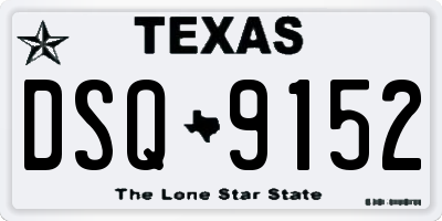 TX license plate DSQ9152