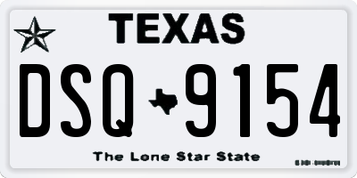 TX license plate DSQ9154
