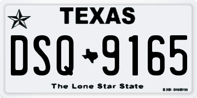 TX license plate DSQ9165