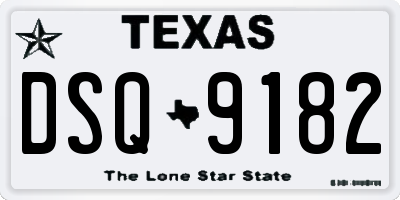 TX license plate DSQ9182