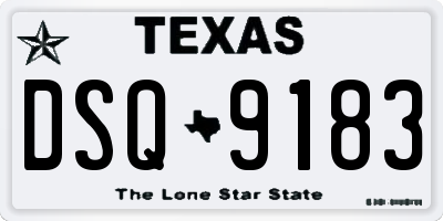 TX license plate DSQ9183