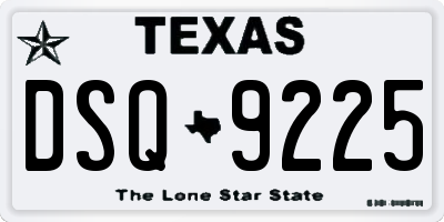 TX license plate DSQ9225