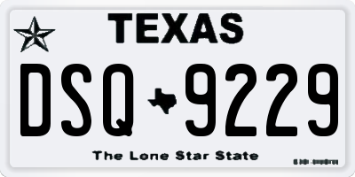 TX license plate DSQ9229