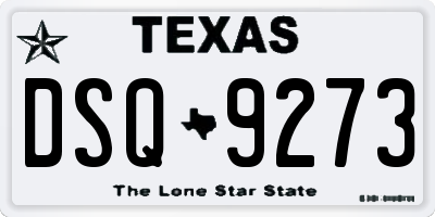 TX license plate DSQ9273