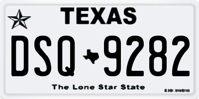 TX license plate DSQ9282