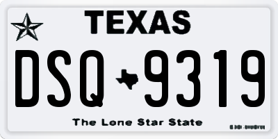 TX license plate DSQ9319