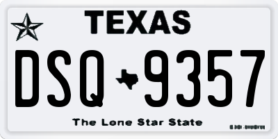 TX license plate DSQ9357