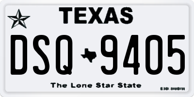 TX license plate DSQ9405