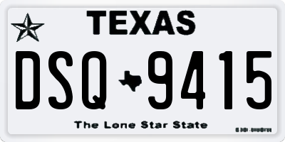 TX license plate DSQ9415