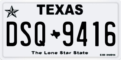 TX license plate DSQ9416