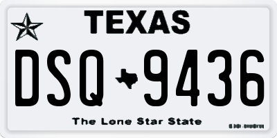 TX license plate DSQ9436