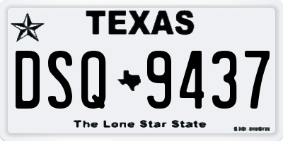 TX license plate DSQ9437