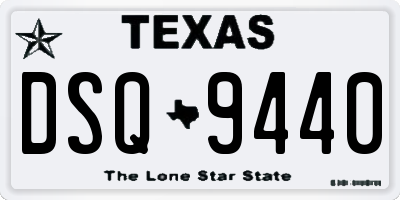 TX license plate DSQ9440