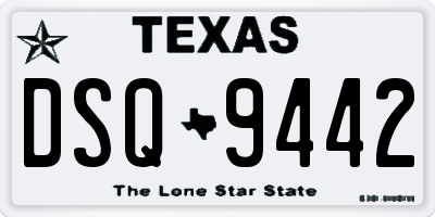 TX license plate DSQ9442