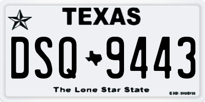TX license plate DSQ9443
