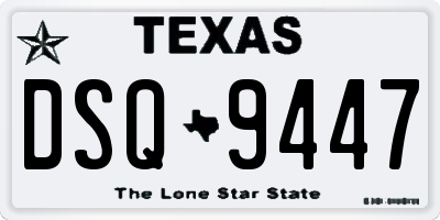 TX license plate DSQ9447