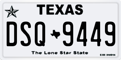 TX license plate DSQ9449