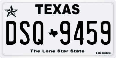 TX license plate DSQ9459