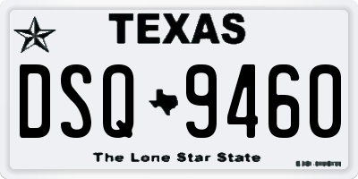 TX license plate DSQ9460
