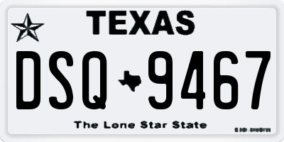 TX license plate DSQ9467