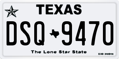 TX license plate DSQ9470