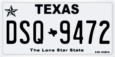 TX license plate DSQ9472