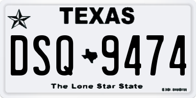 TX license plate DSQ9474