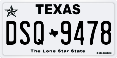TX license plate DSQ9478