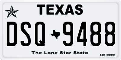 TX license plate DSQ9488