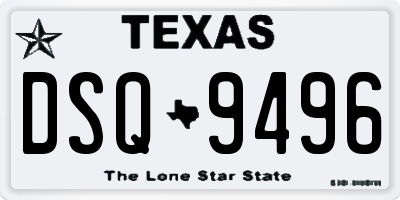 TX license plate DSQ9496