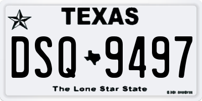 TX license plate DSQ9497