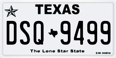 TX license plate DSQ9499