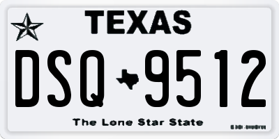 TX license plate DSQ9512