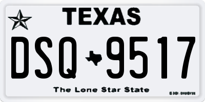 TX license plate DSQ9517