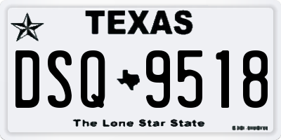 TX license plate DSQ9518