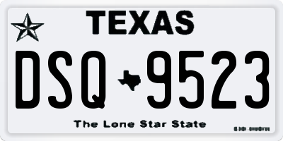 TX license plate DSQ9523