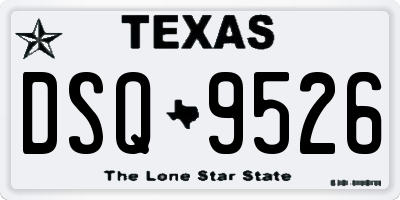 TX license plate DSQ9526