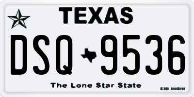 TX license plate DSQ9536