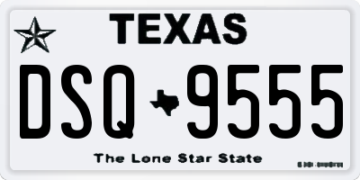 TX license plate DSQ9555