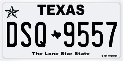 TX license plate DSQ9557