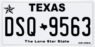 TX license plate DSQ9563